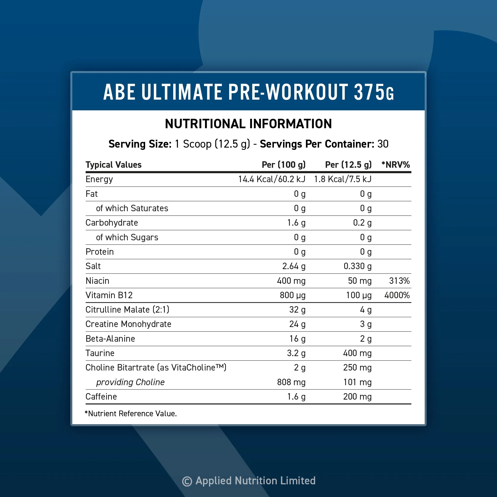 Applied Nutrition ABE Ultimate Pre-Workout Mojito à la fraise (315 g) - Image 2