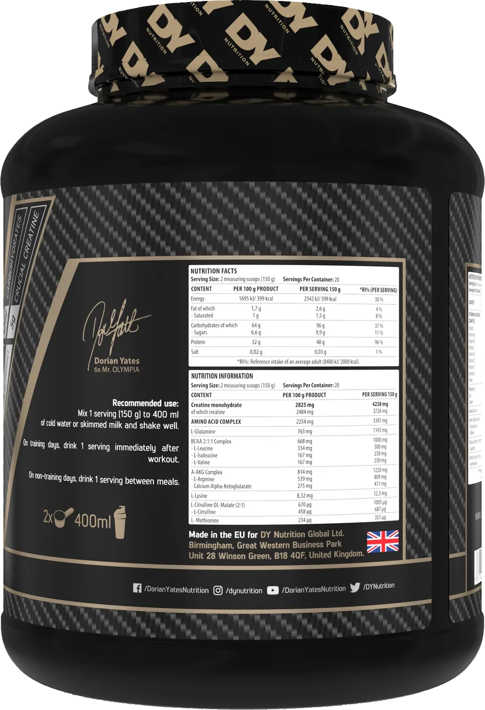 DY Nutrition Game Changer Mass Fraise (3000 g) - Image 2