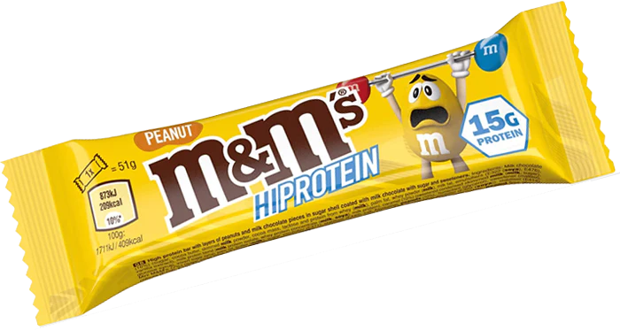 M&M's HiProtein Peanut Bar (12 x 51 g) - Image 2