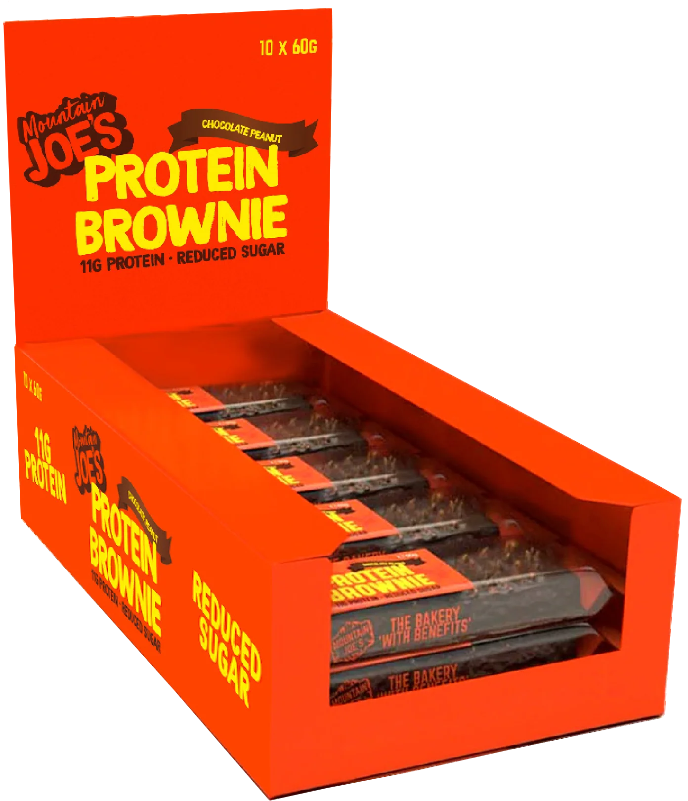 Mountain Joe's Protein Brownie - Chocolat Cacahuète - (10 x 60 g)