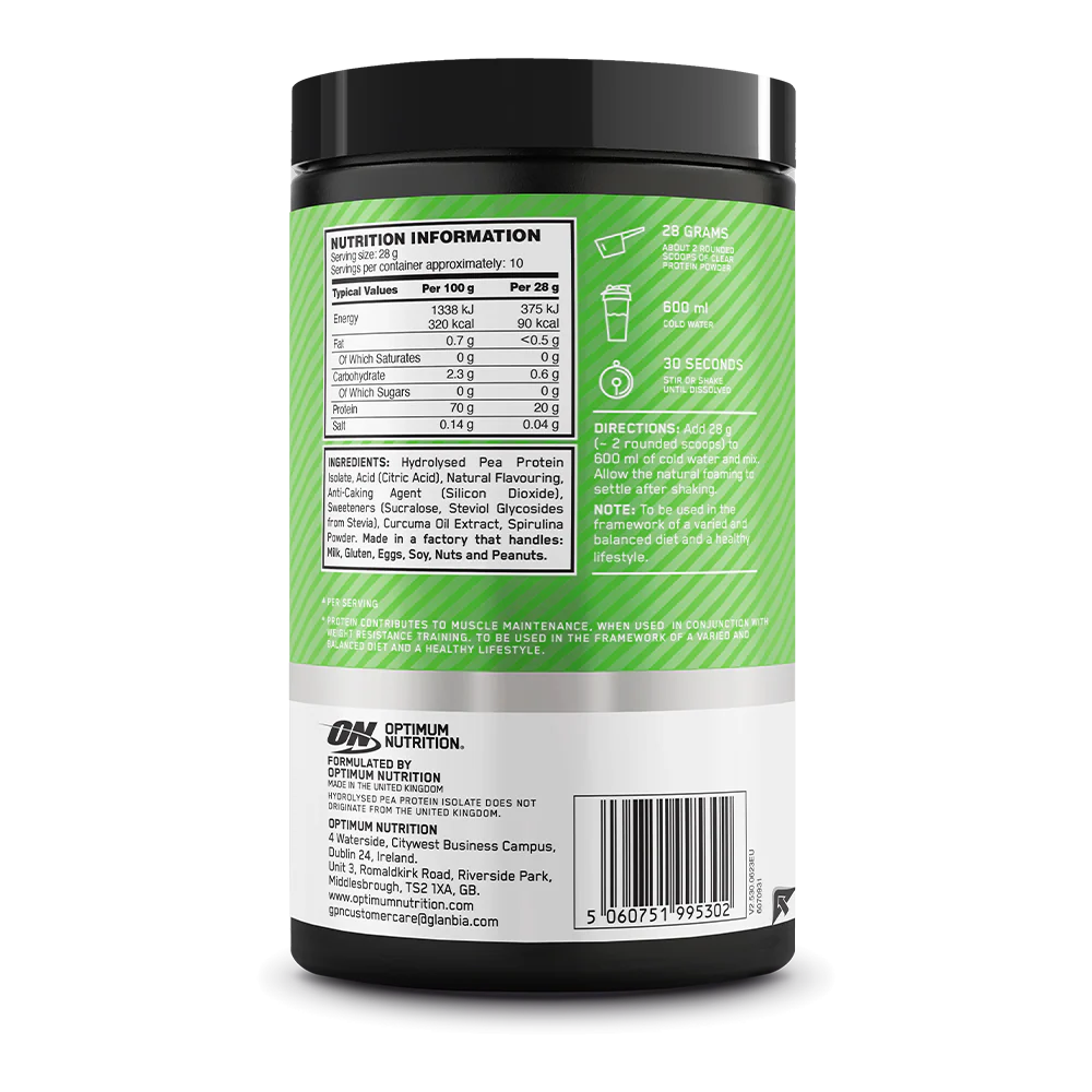 Optimum Nutrition Clear Protein 100% Plant Protein Isolate - Image 2