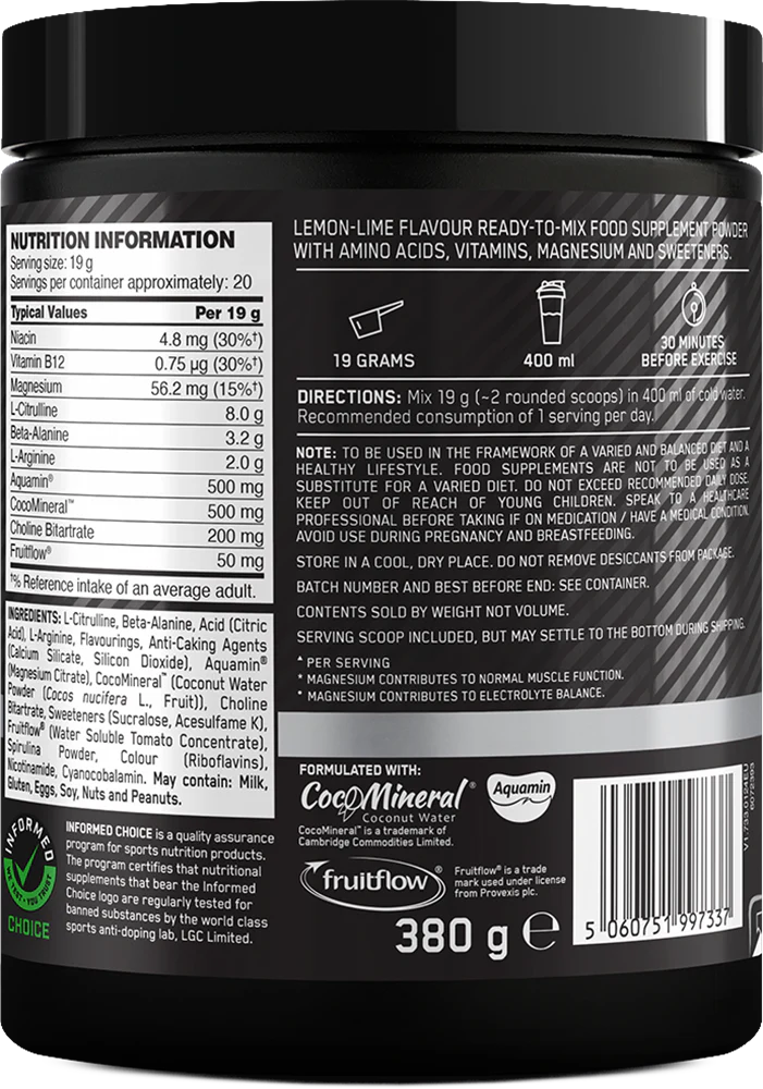 Optimum Nutrition Platinum Pump Pre-workout Citron Citron vert (380 g) - Image 2